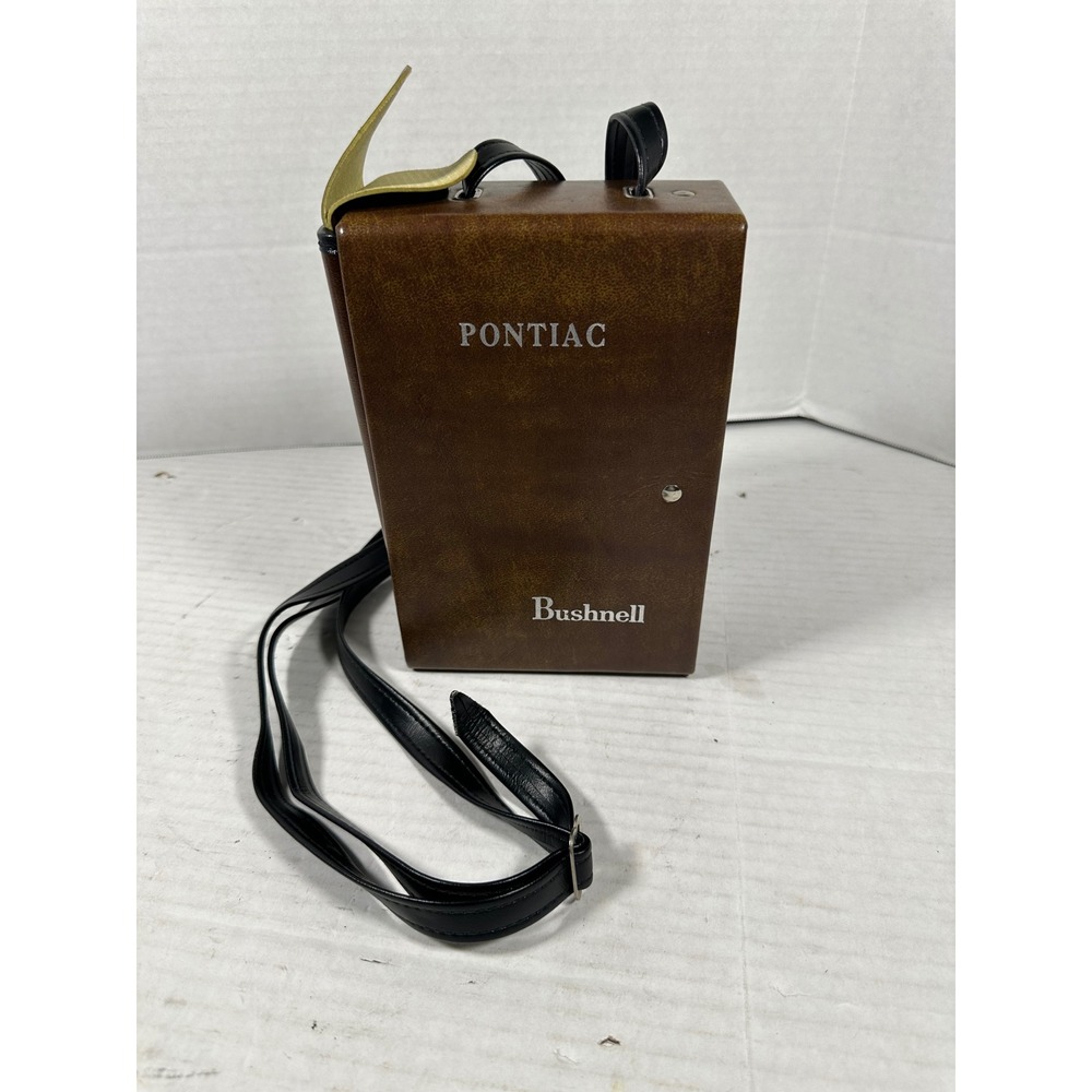 Bushnell Pontiac Vintage Brown Faux Leather Binocular Hard Case with Strap